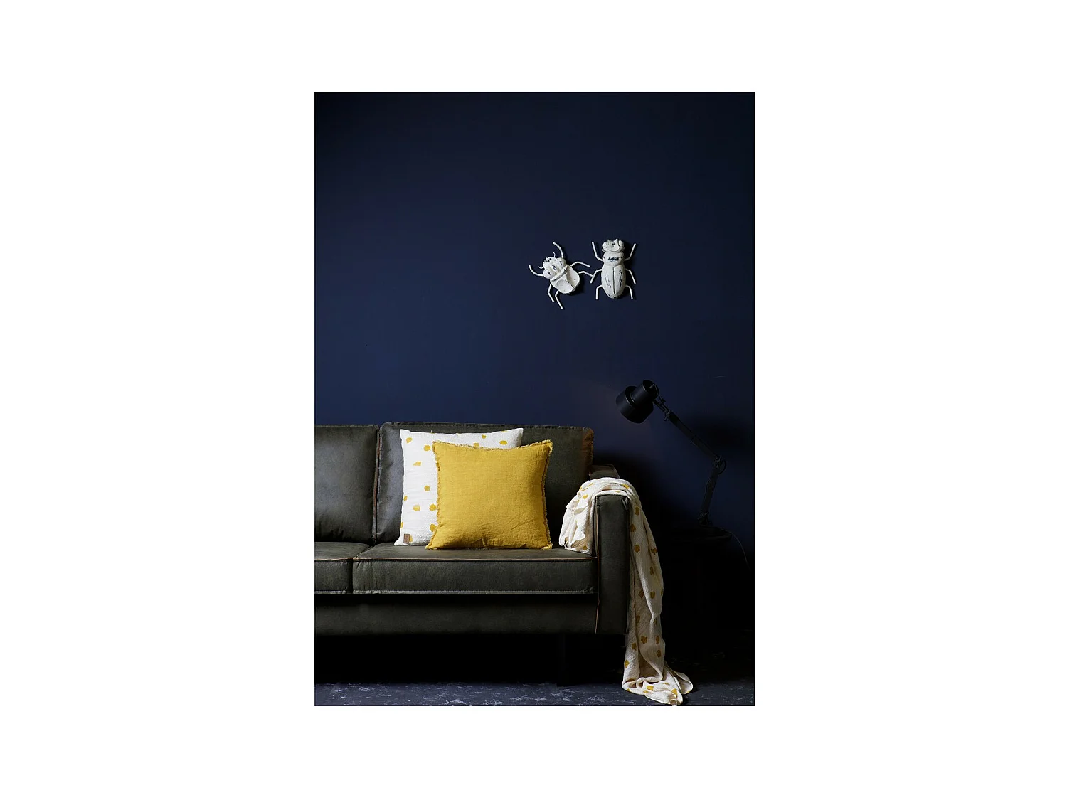 RODEO - Canapé 2 places en cuir recyclé vert kaki