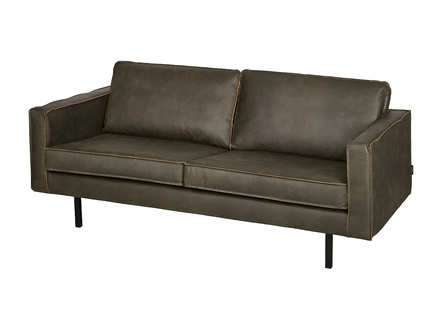 RODEO - Canapé 2 places en cuir recyclé vert kaki