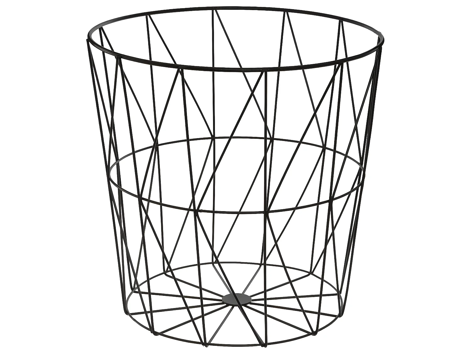 Table à café en métal Noir avec plateau amovible