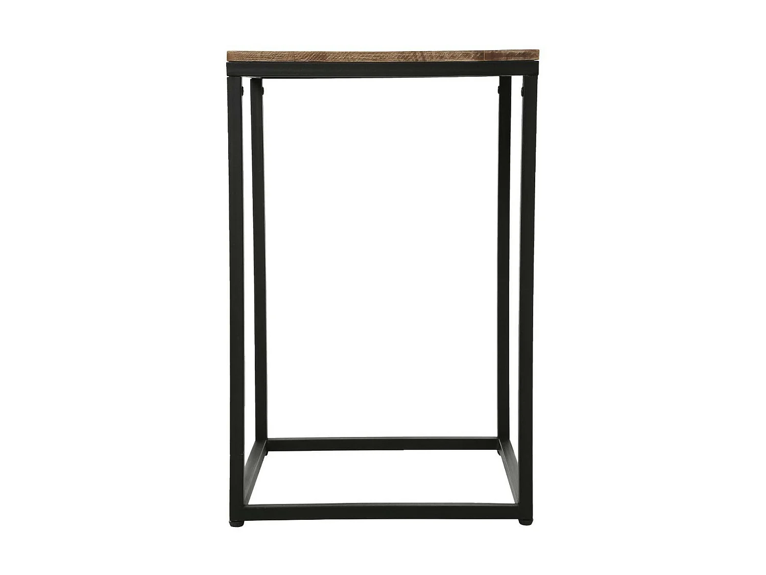 Table d'appoint en Bois d'Acacia et Métal noir