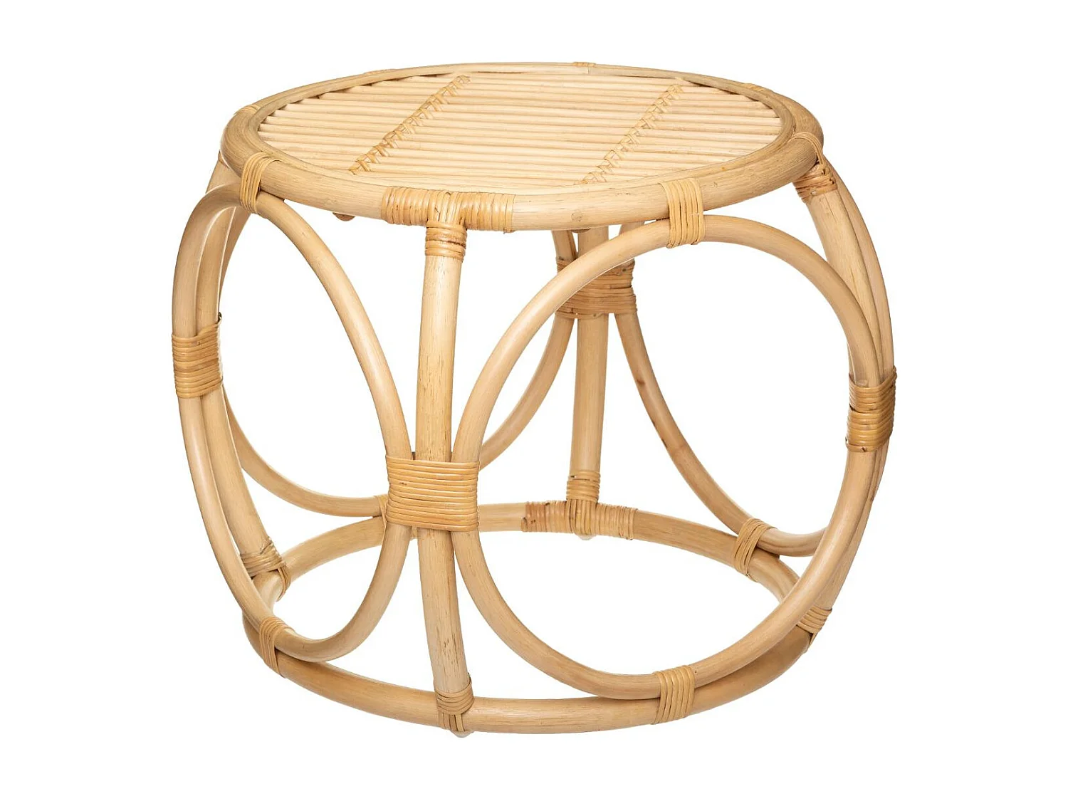 Set de 2 Tables d'appoint en Rotin