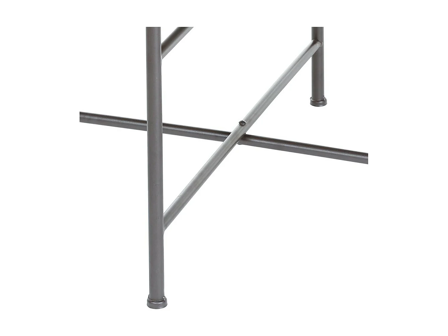 Table à café en métal gris aspect vieilli