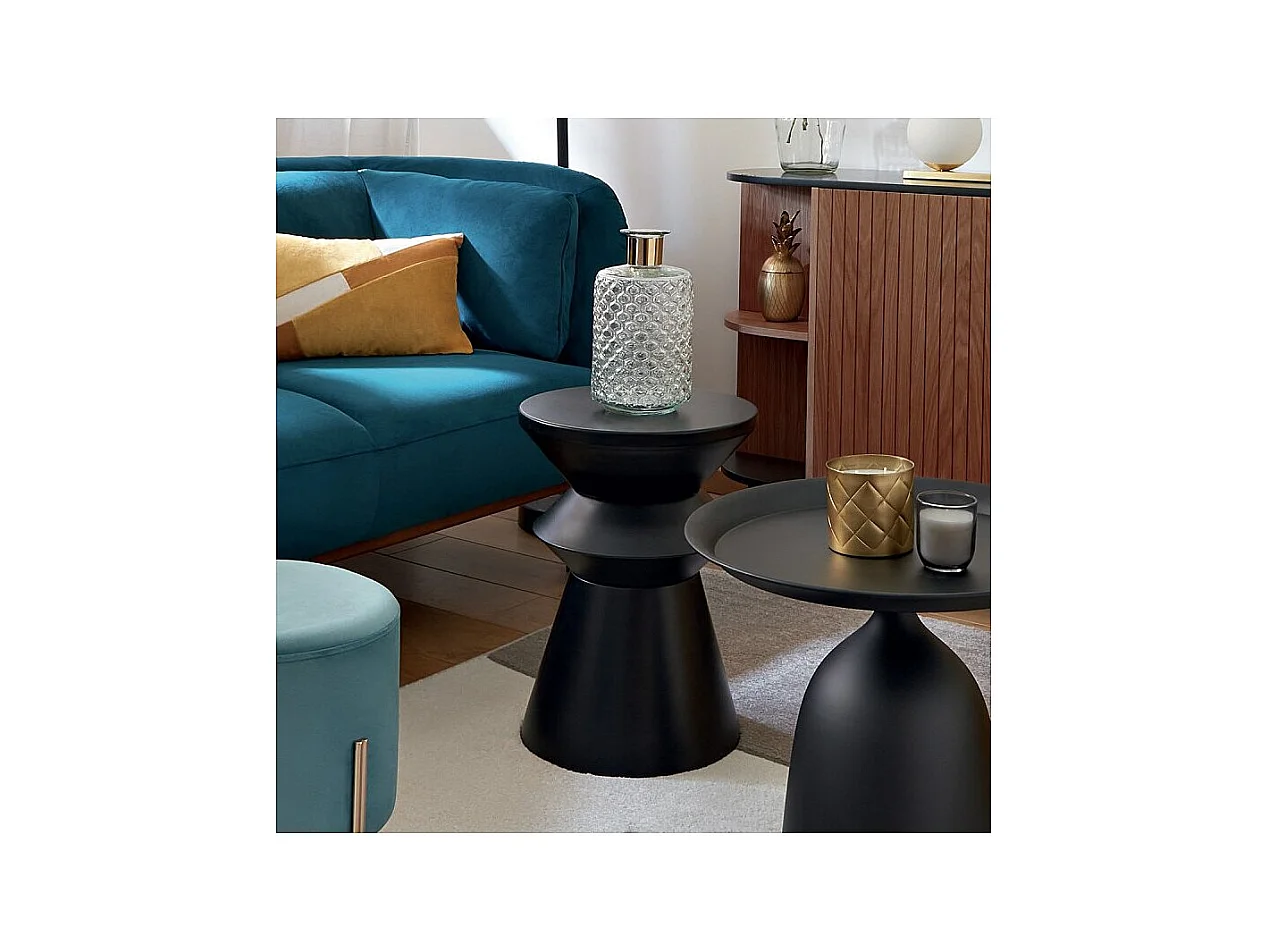 Design Beistelltisch "Sohan" 48cm Schwarz aus Eisen