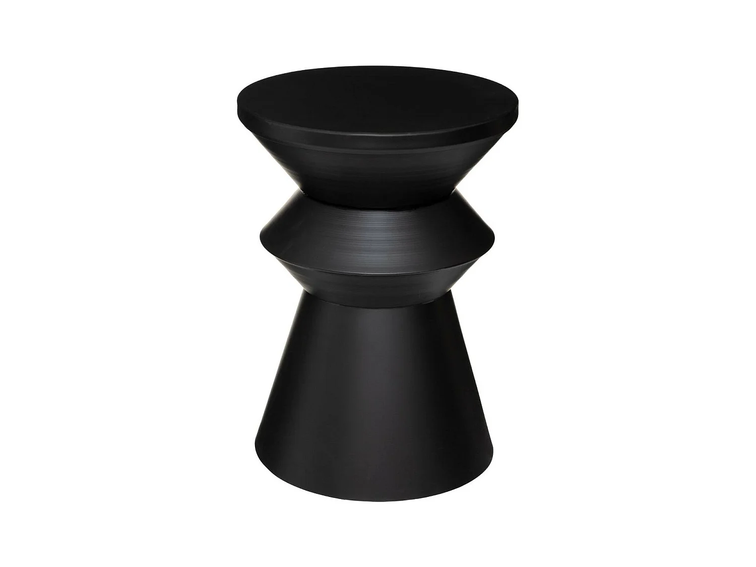 Table à Café Ronde Design "Sohan" 48cm Noir en Fer