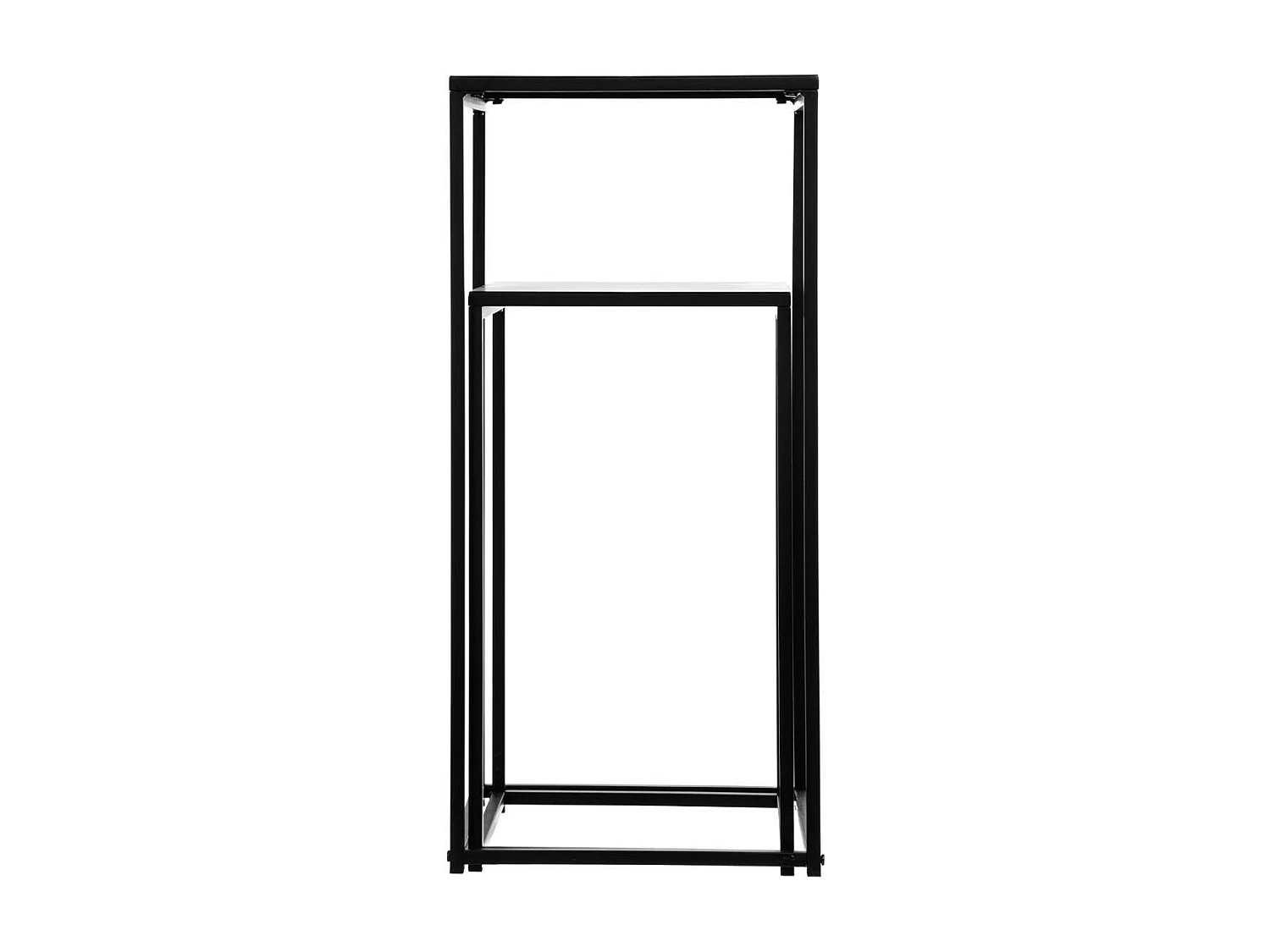 Lot de 2 Sellettes Tables d'appoint en Métal noir