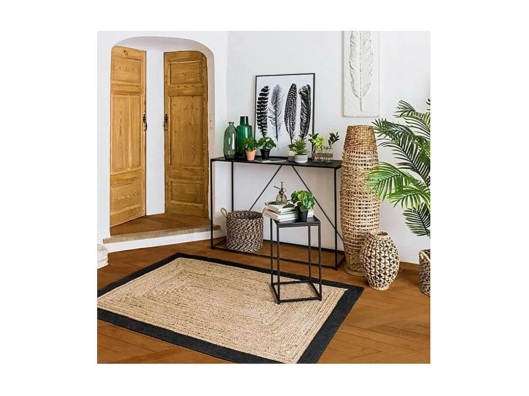 Lot de 2 Sellettes Tables d'appoint en Métal noir