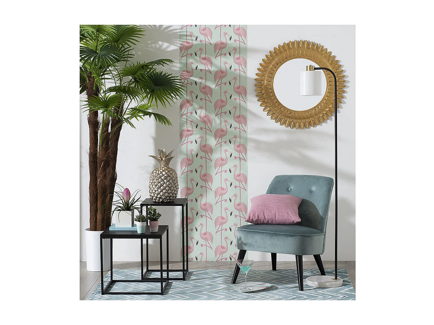 Duo de tables d'appoint Gota en métal - Noir