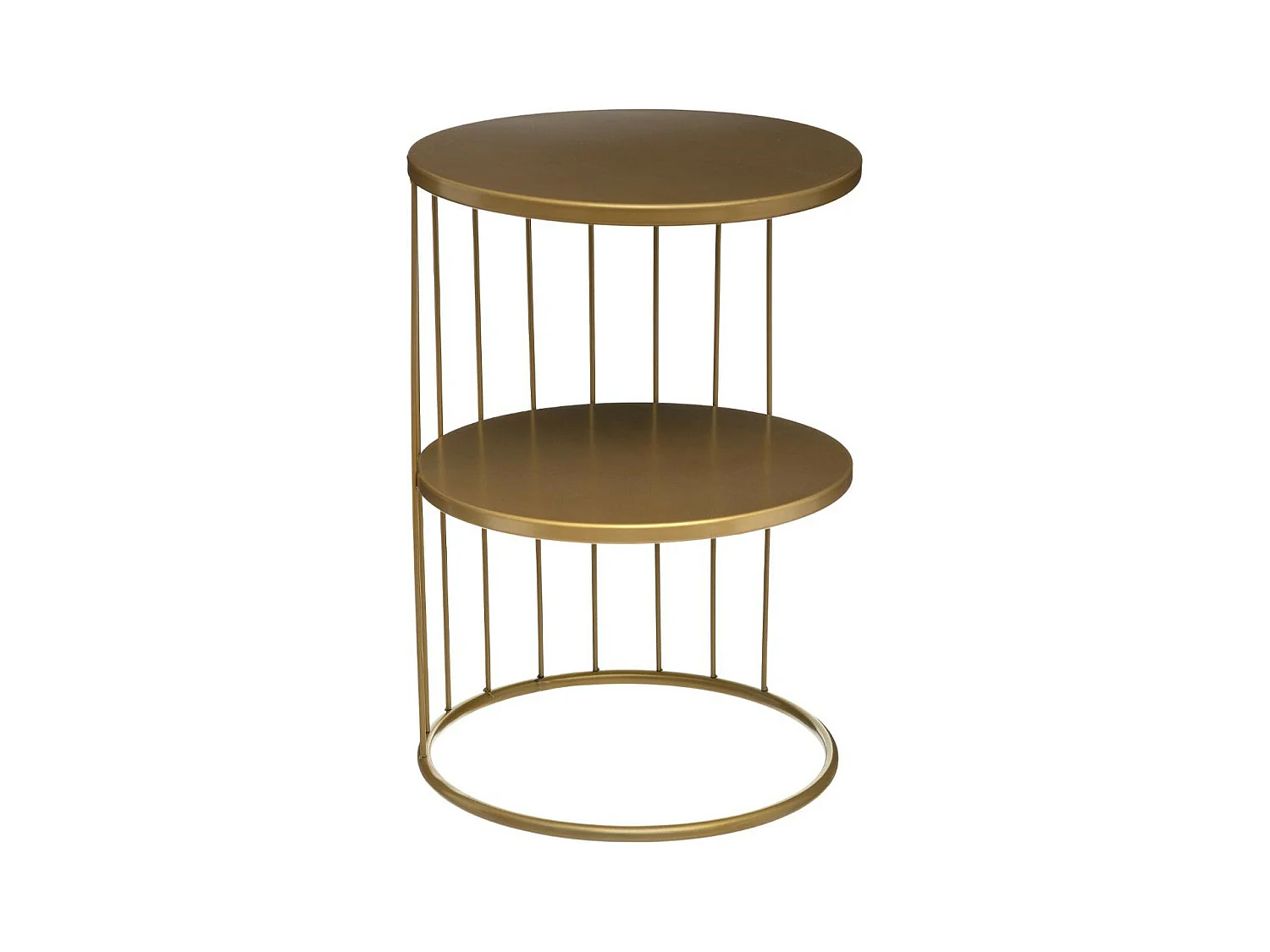 Table d'appoint design et originale en métal Doré H 52 cm