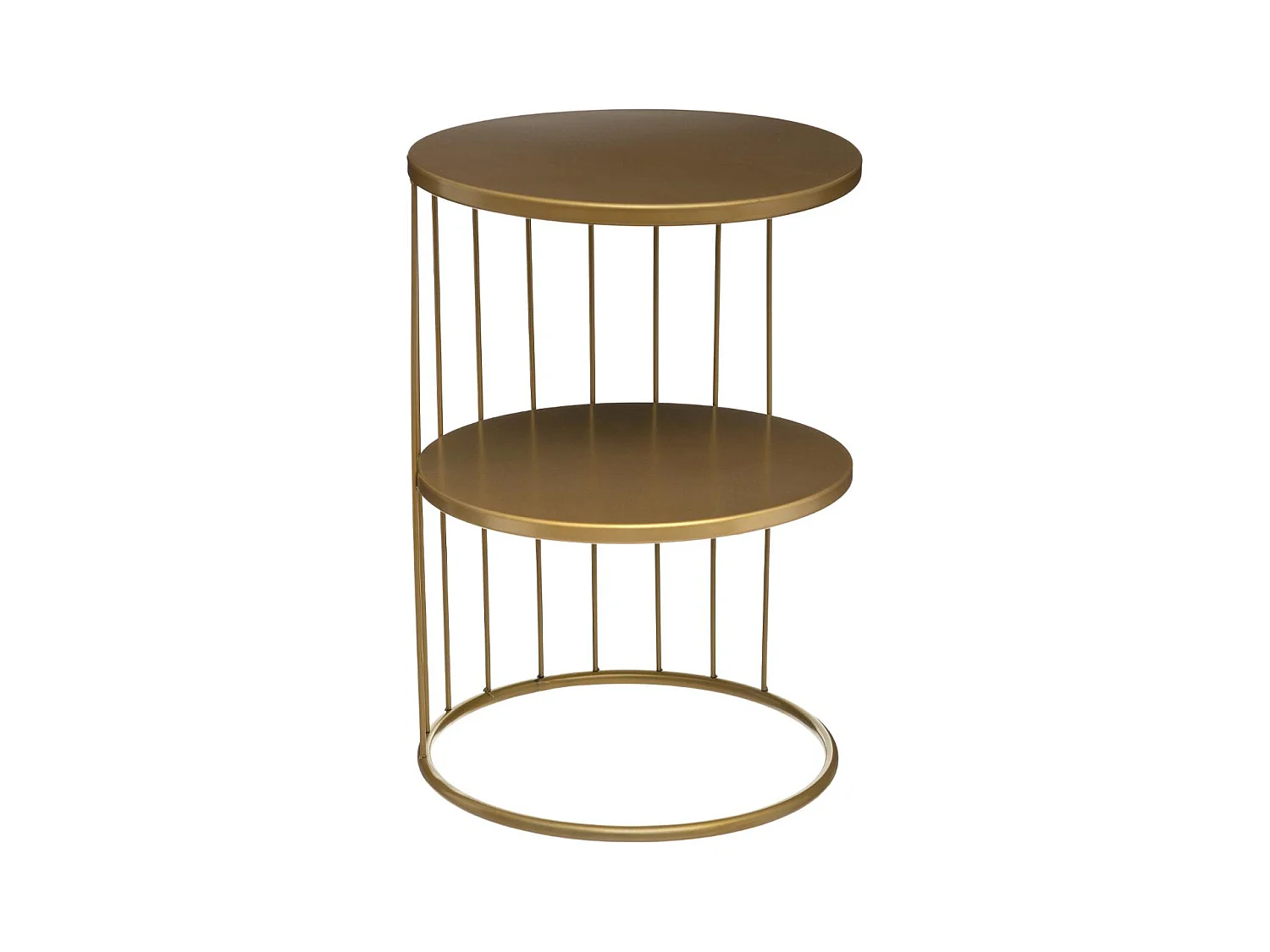 Table d'appoint design et originale en métal Doré H 52 cm