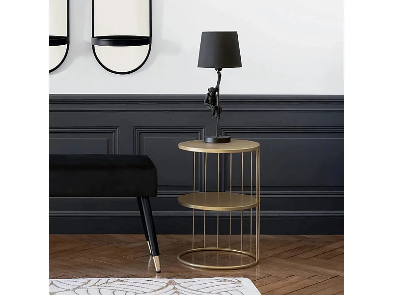 Table d'appoint design filaire Kobu