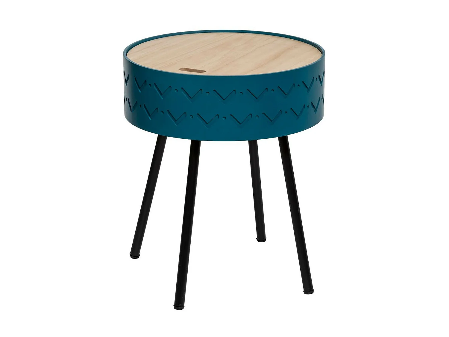 2 en 1 Table à Café et Coffre de rangement Bleu