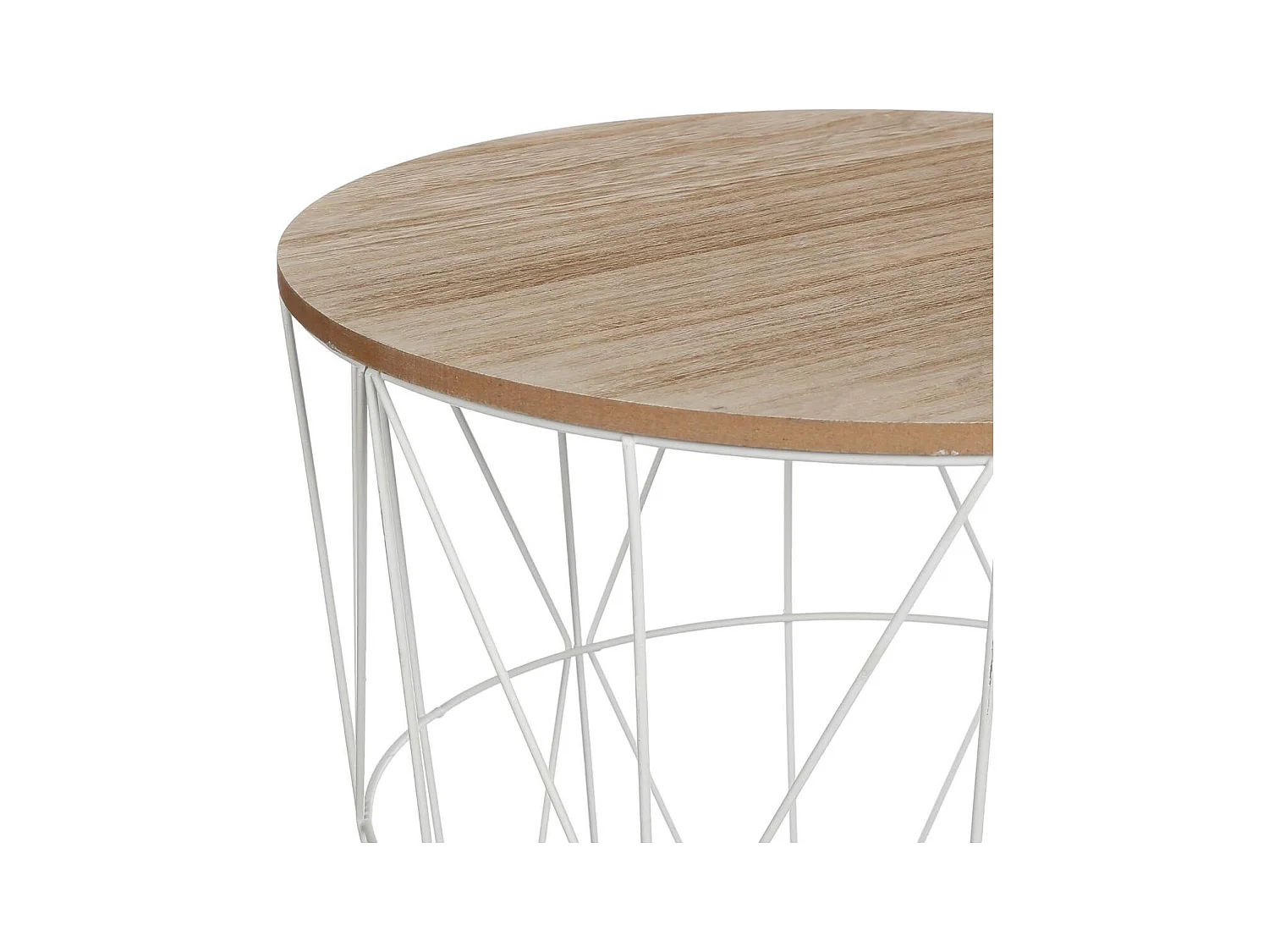 Mesa de café de metal calada