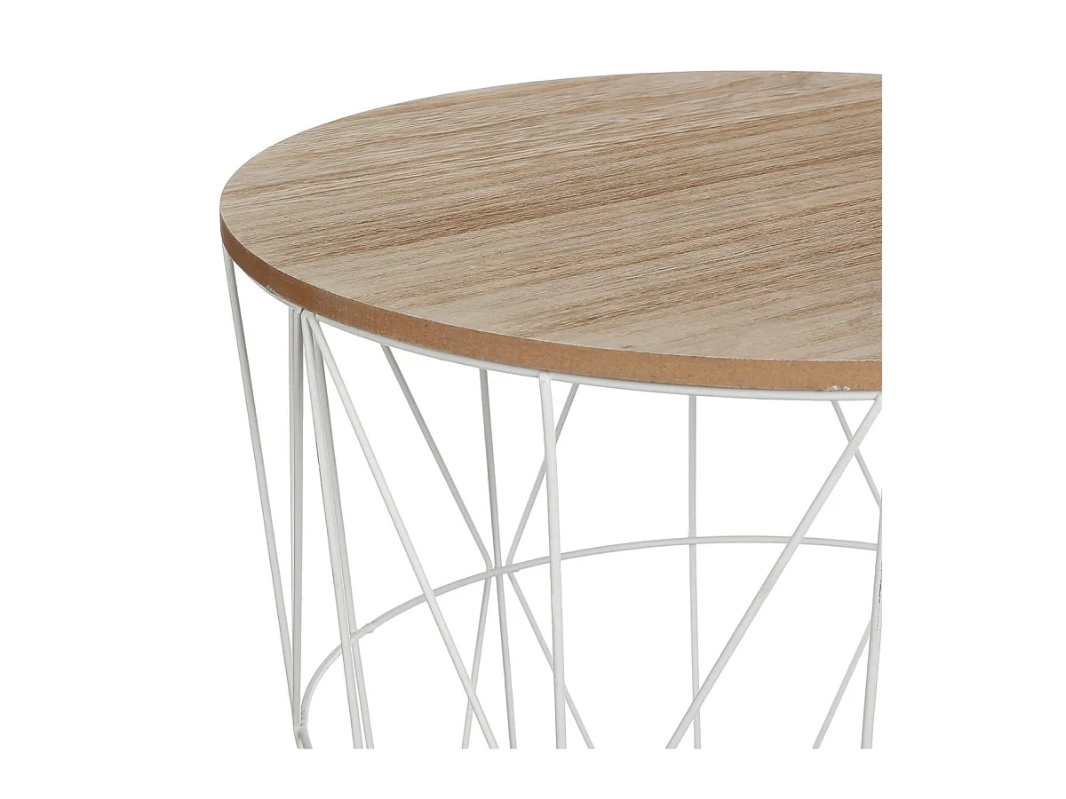 Mesa de café de metal calada