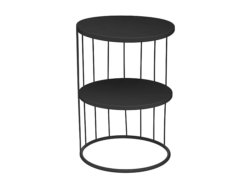 Table d'appoint design et originale en métal Noir  H 52 cm