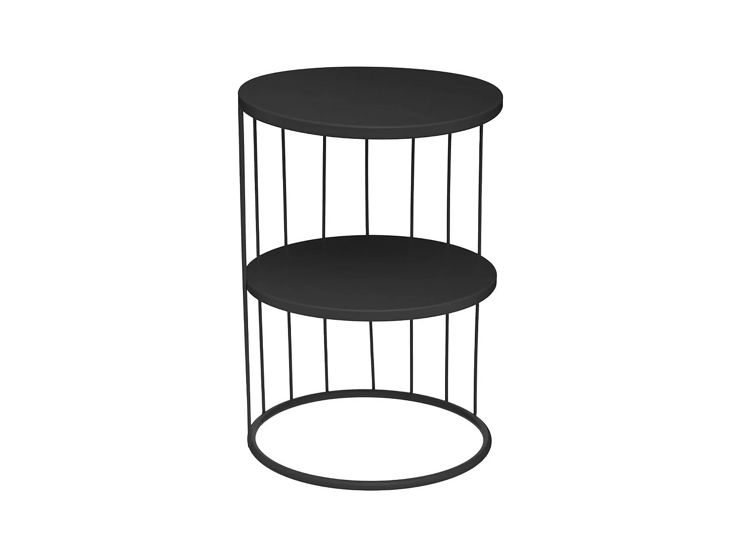 Table d'appoint design et originale en métal Noir  H 52 cm