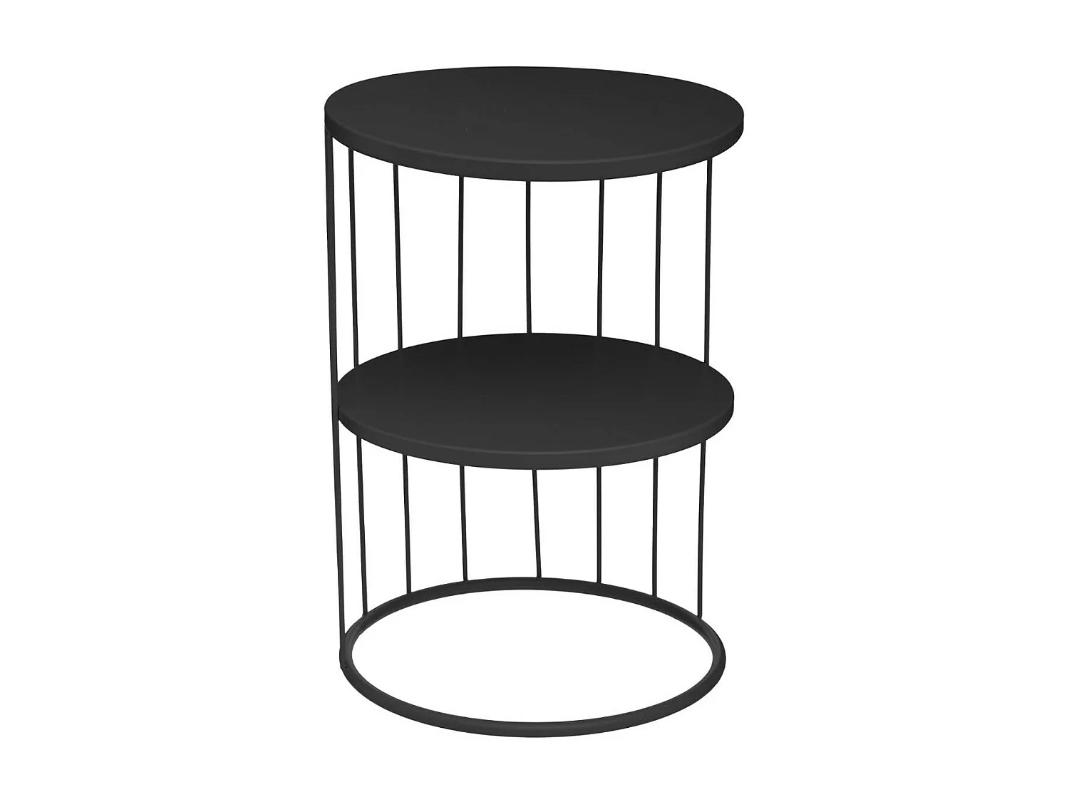 Table d'appoint design et originale en métal Noir  H 52 cm