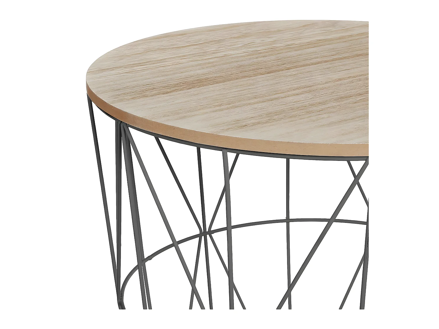 Mesa de café de metal calada