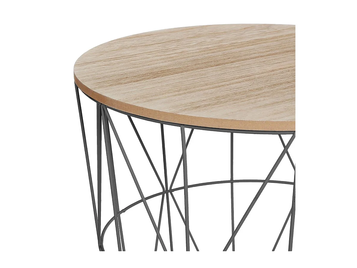 Mesa de café de metal calada