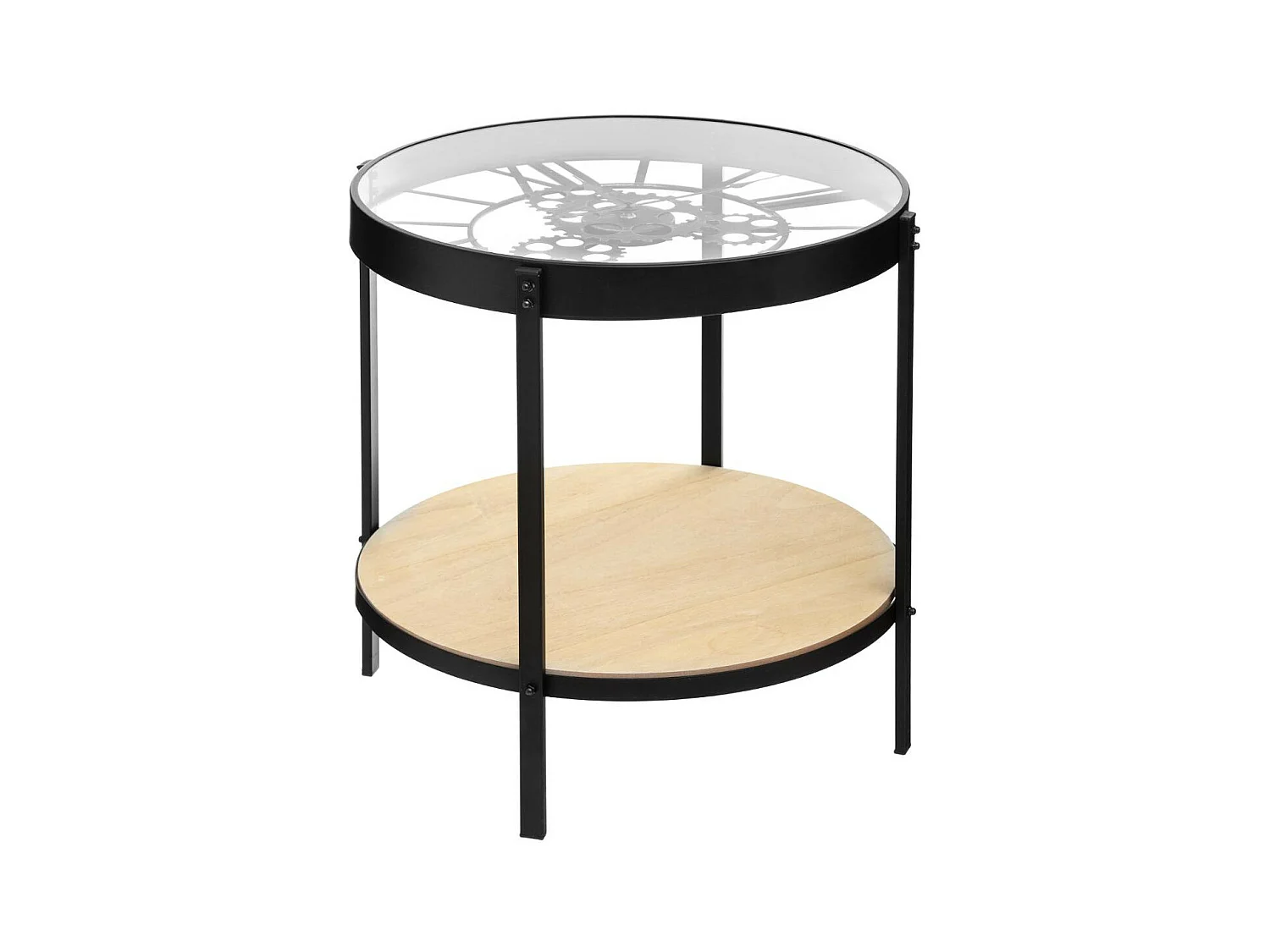 Table à café avec Pendule mécanique Hauteur 49 cm