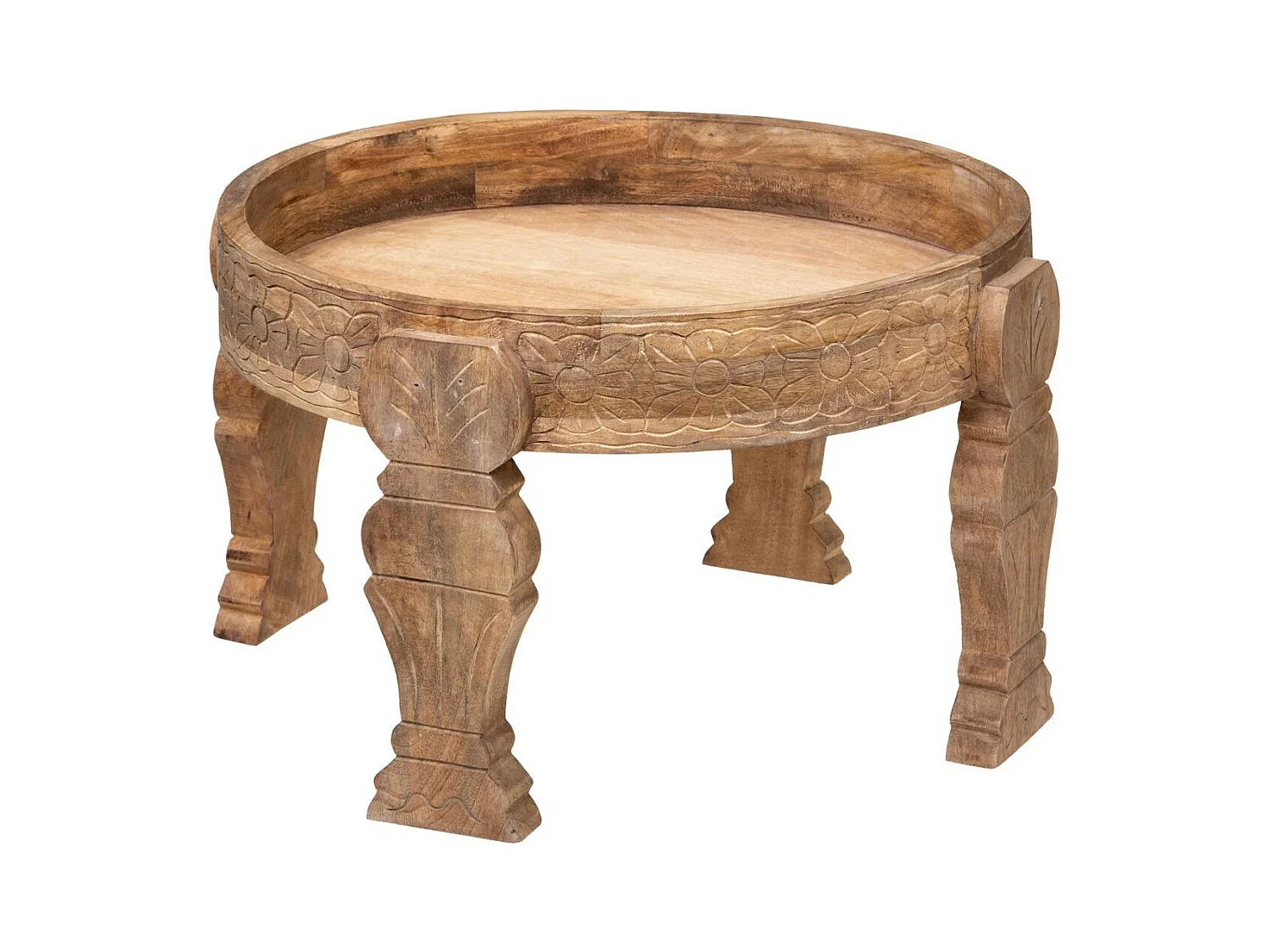 Table à Café en Bois de Manguier D 51  x H 33 cm