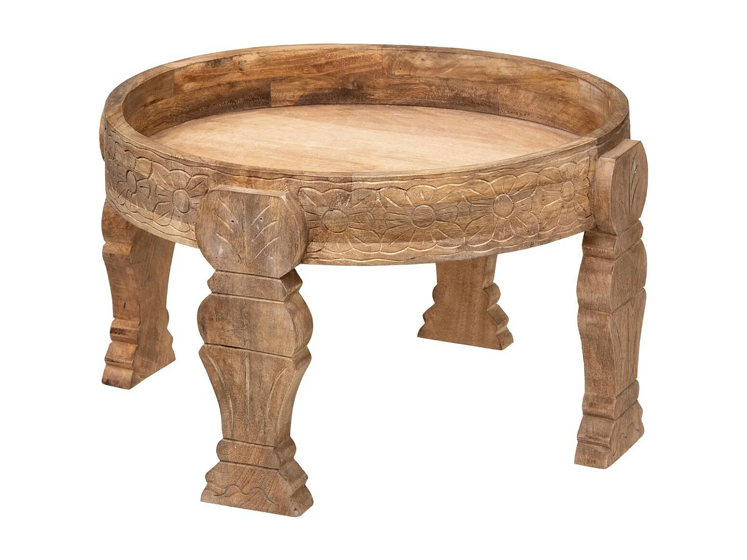 Table à Café en Bois de Manguier D 51  x H 33 cm