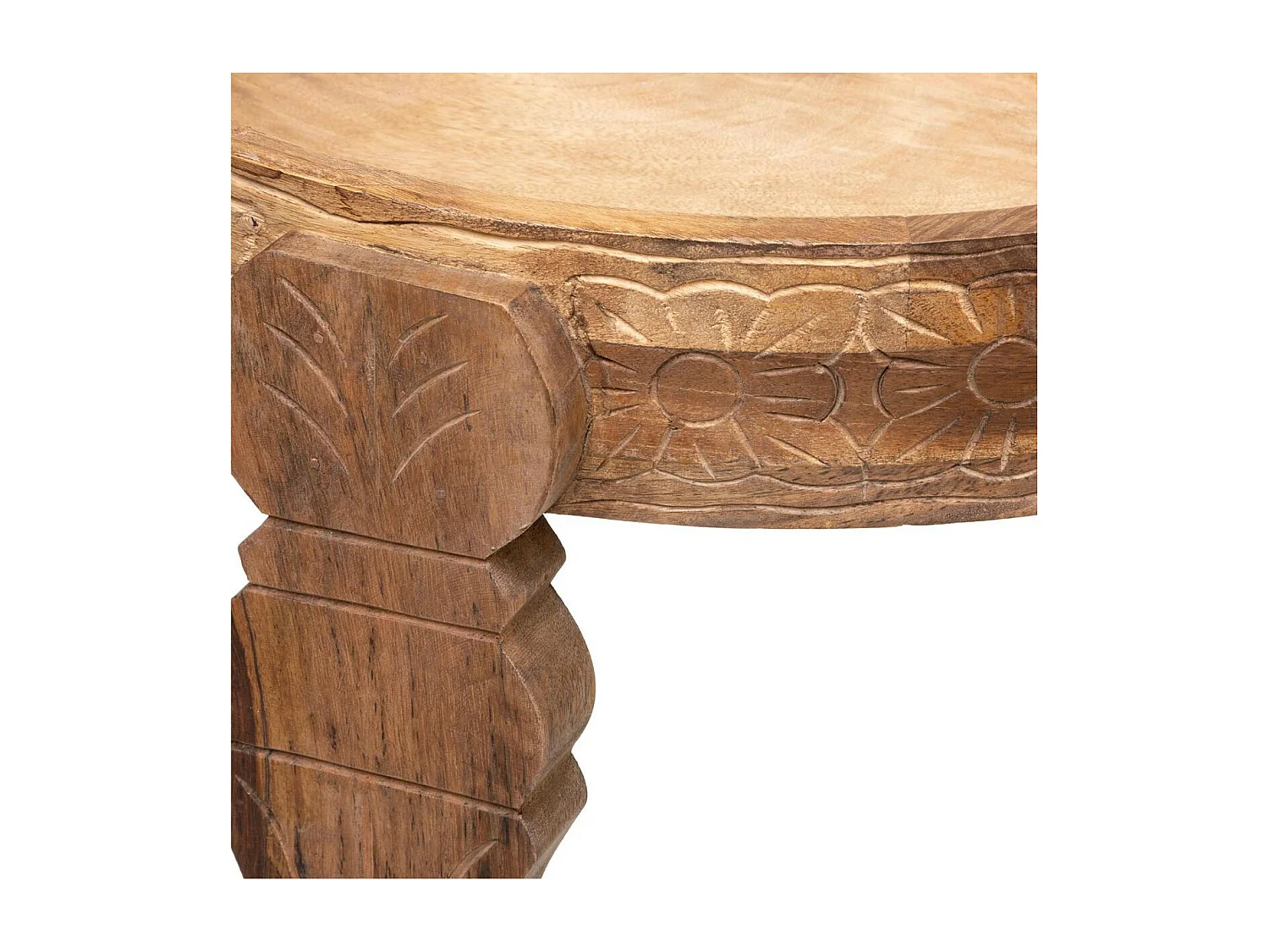 Table à Café en Bois de Manguier D 51  x H 33 cm