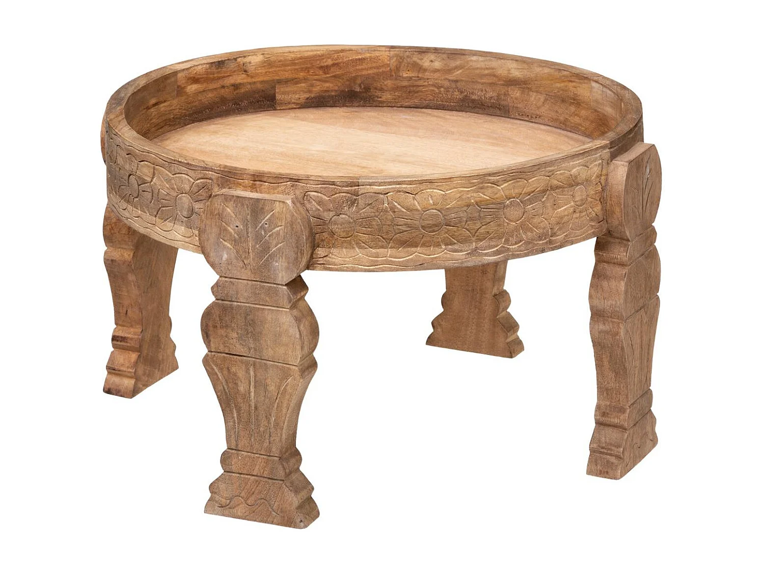 Table à Café en Bois de Manguier D 51  x H 33 cm