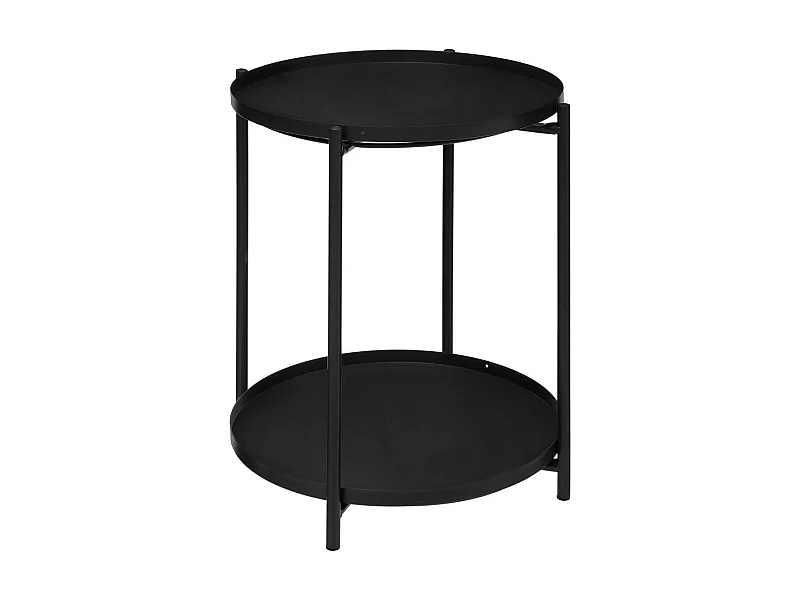 Table à Café 2 Plateaux coloris Noir H 52 cm