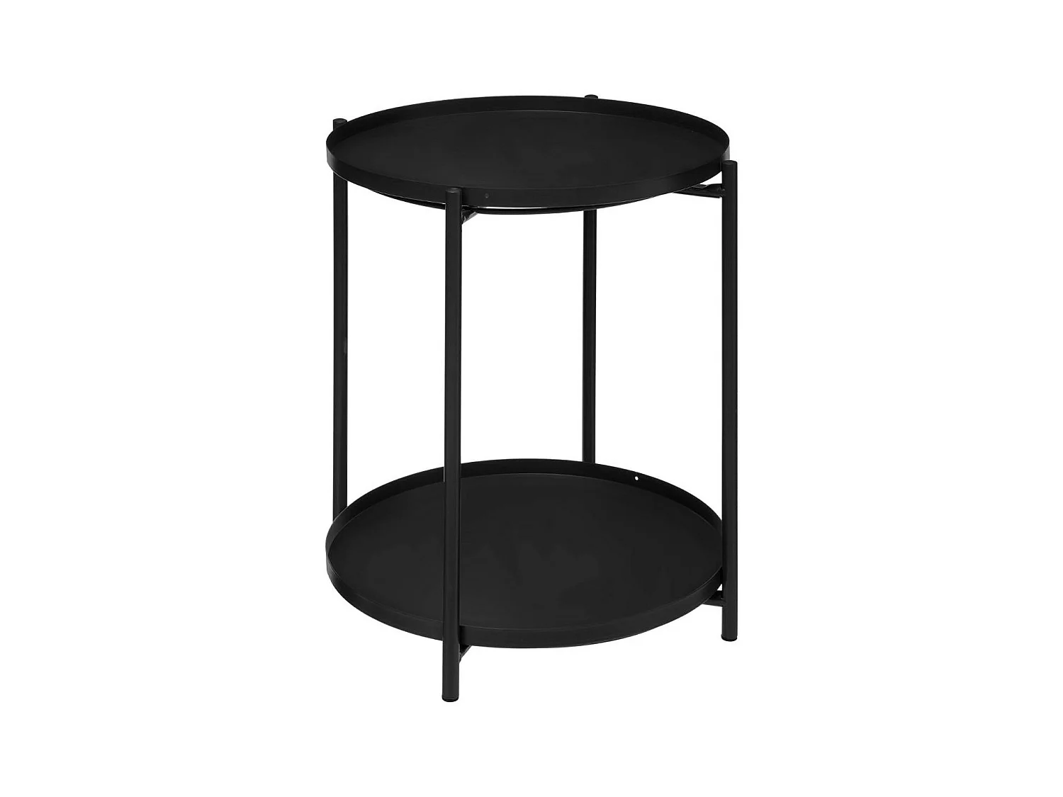 Table à Café 2 Plateaux coloris Noir H 52 cm