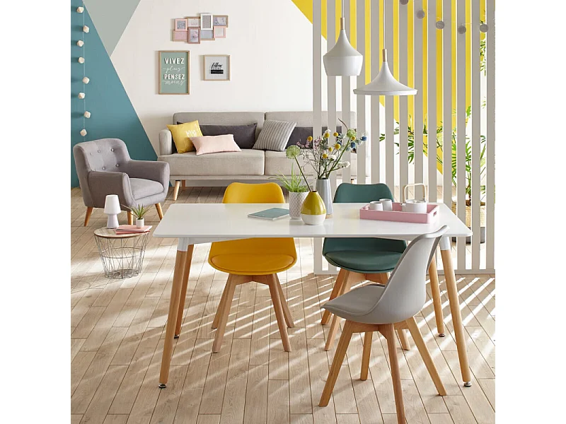 Table à café en métal gris et plateau en Bois H 30.5 cm