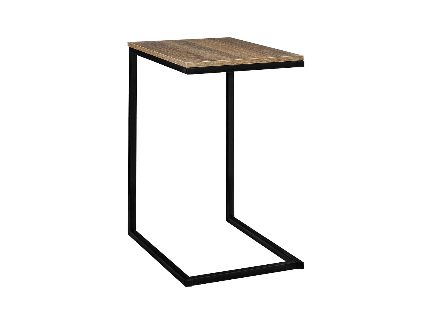 Table d'appoint Bout de Canapé en Métal et Bois