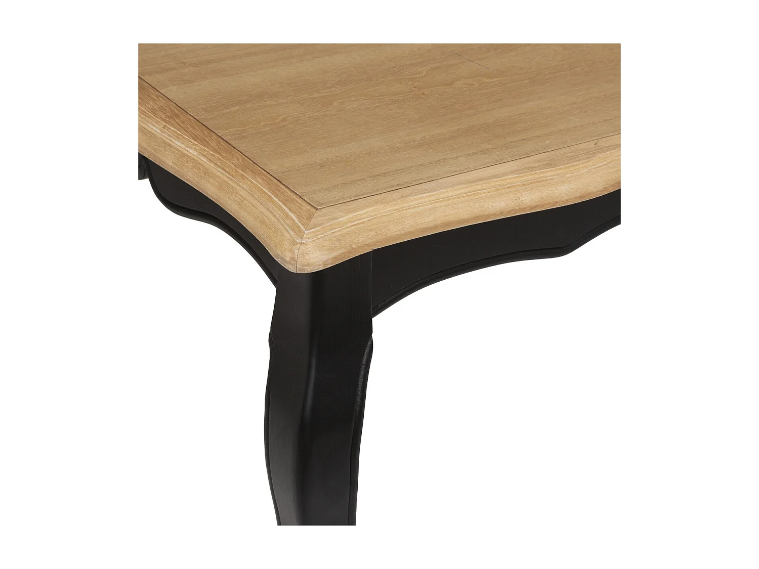 Table basse en Bois Noir et Naturel 110 x 60 cm