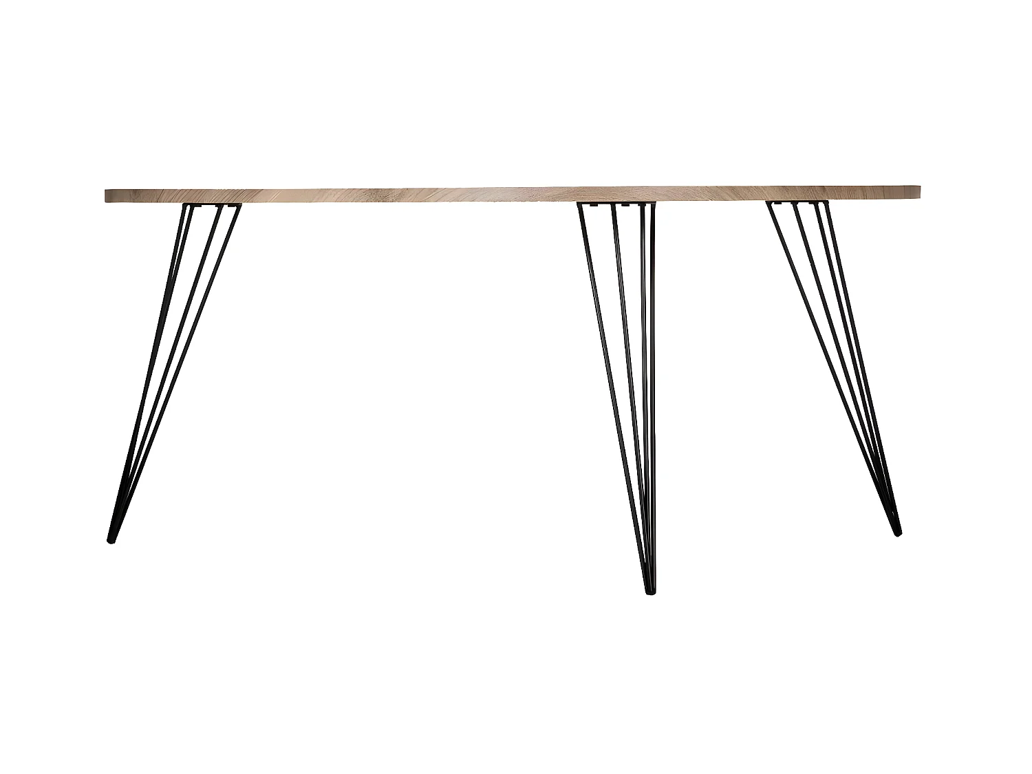 Table basse en bois et pieds en métal noir 97 x 65 x H 50 cm