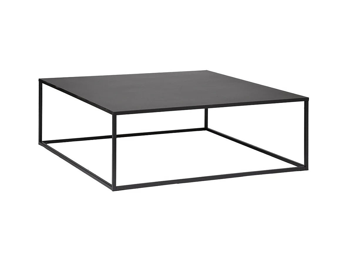 Table basse en Métal Noir industriel 100 x 100 x 36 cm