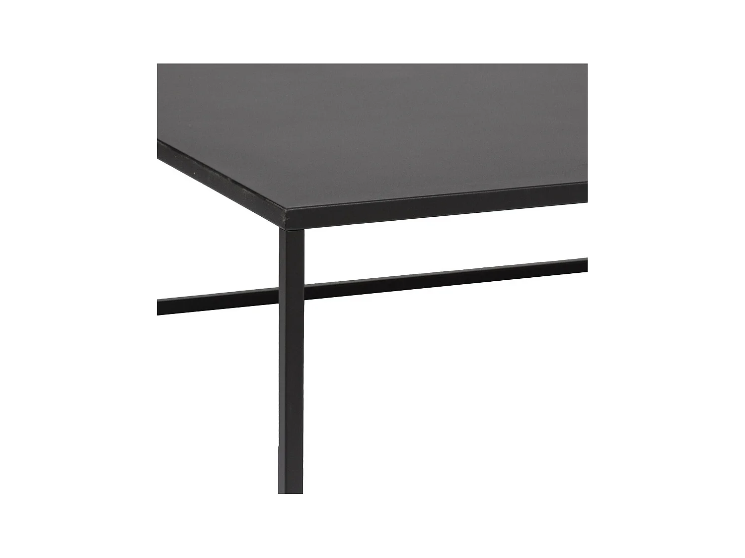 Table basse en Métal Noir industriel 100 x 100 x 36 cm