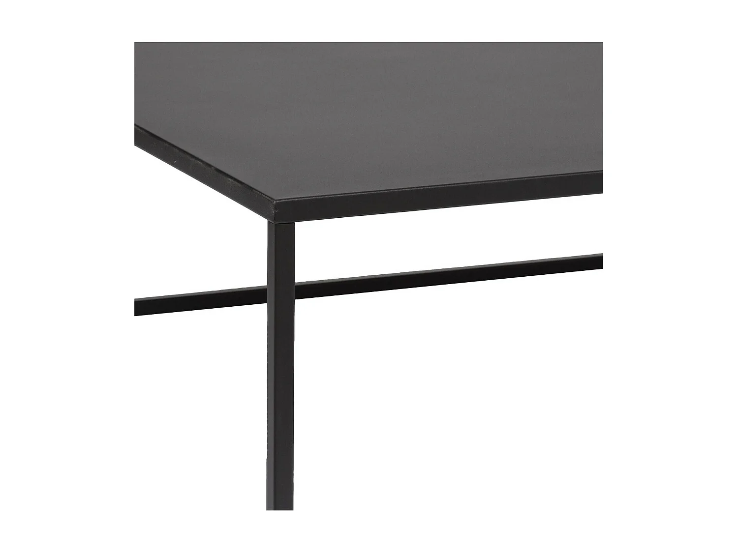 Table basse en Métal Noir industriel 100 x 100 x 36 cm