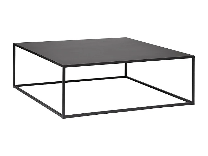 Table basse en Métal Noir industriel 100 x 100 x 36 cm
