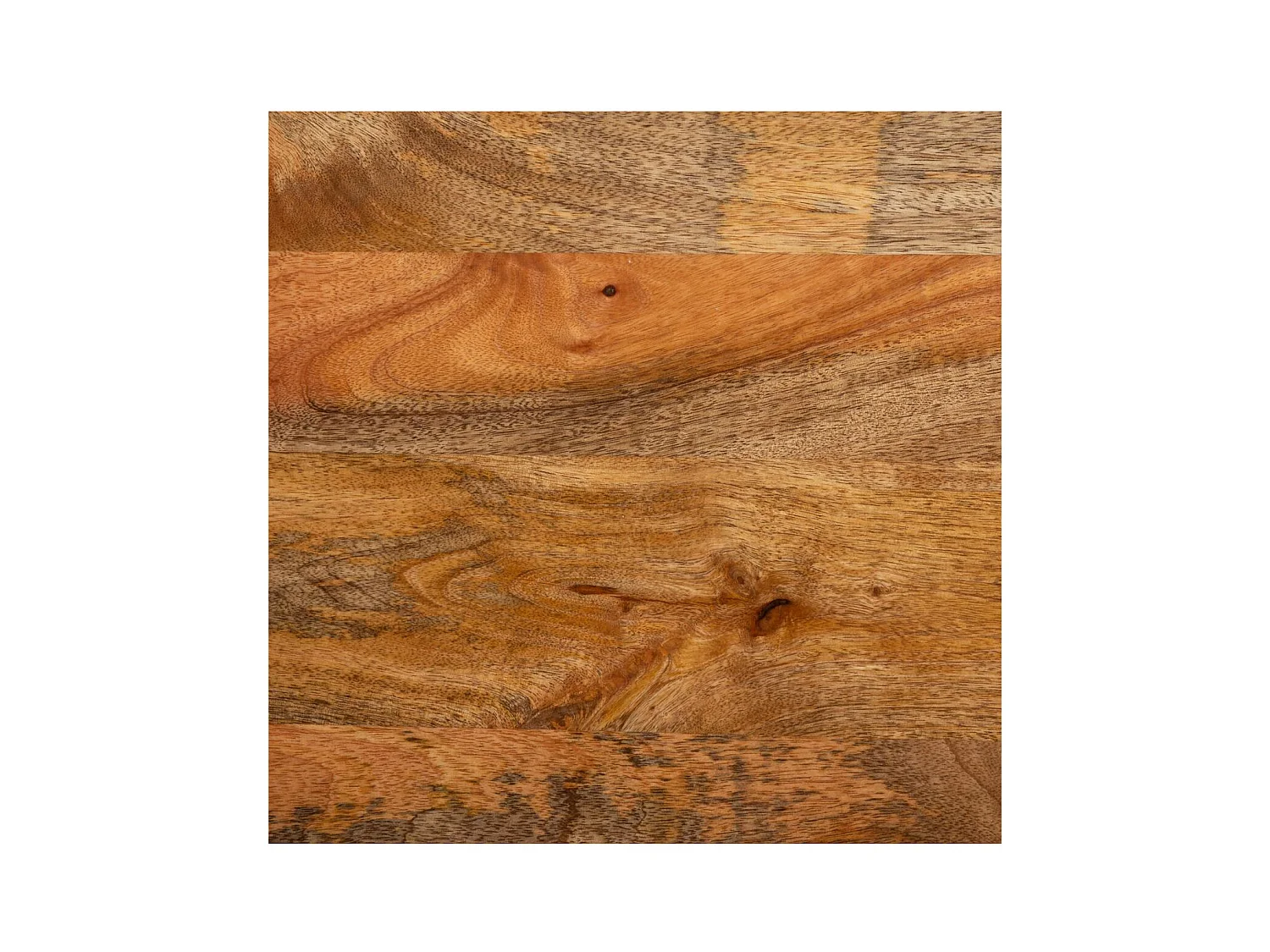 Table Basse en Bois de Manguier et Métal D.70 x H 40 cm