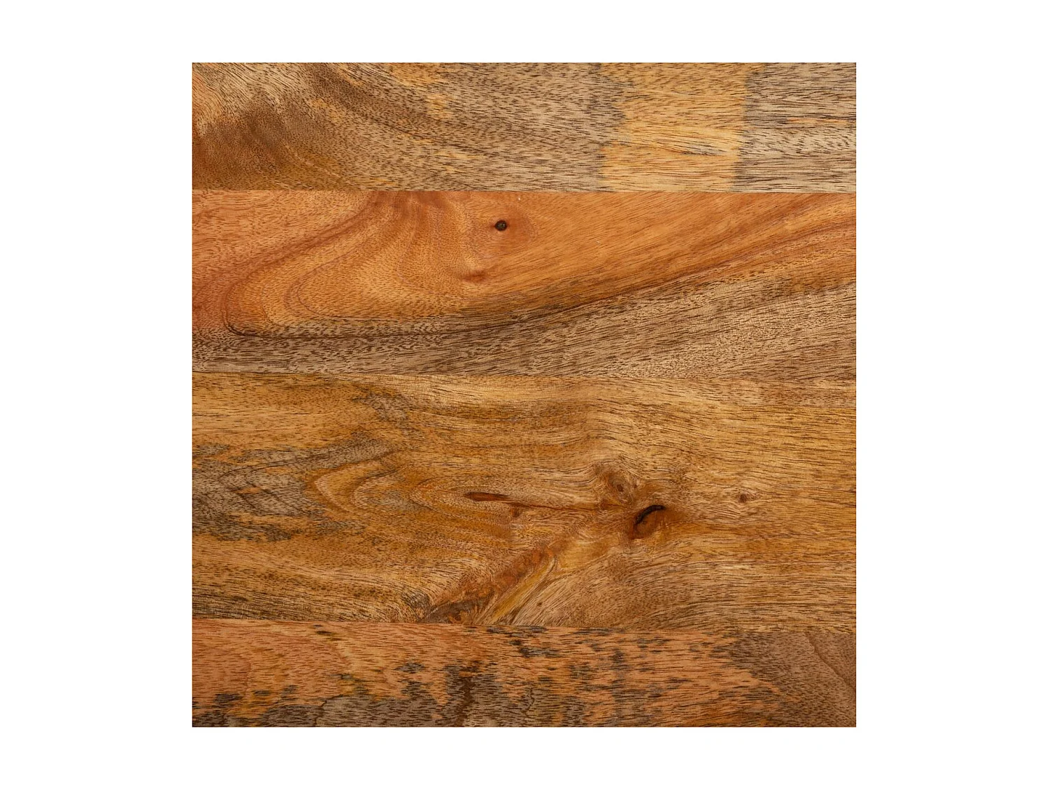 Table Basse en Bois de Manguier et Métal D.70 x H 40 cm