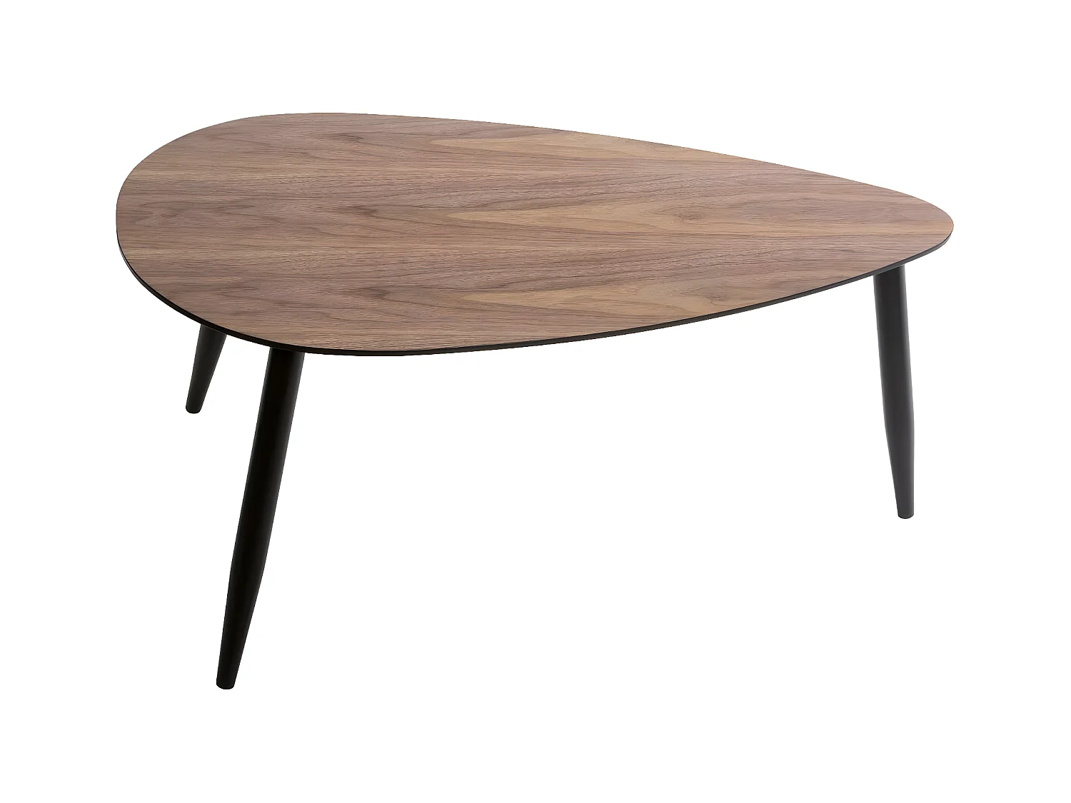 Lot de 2 Tables à café gigognes en Bois foncé