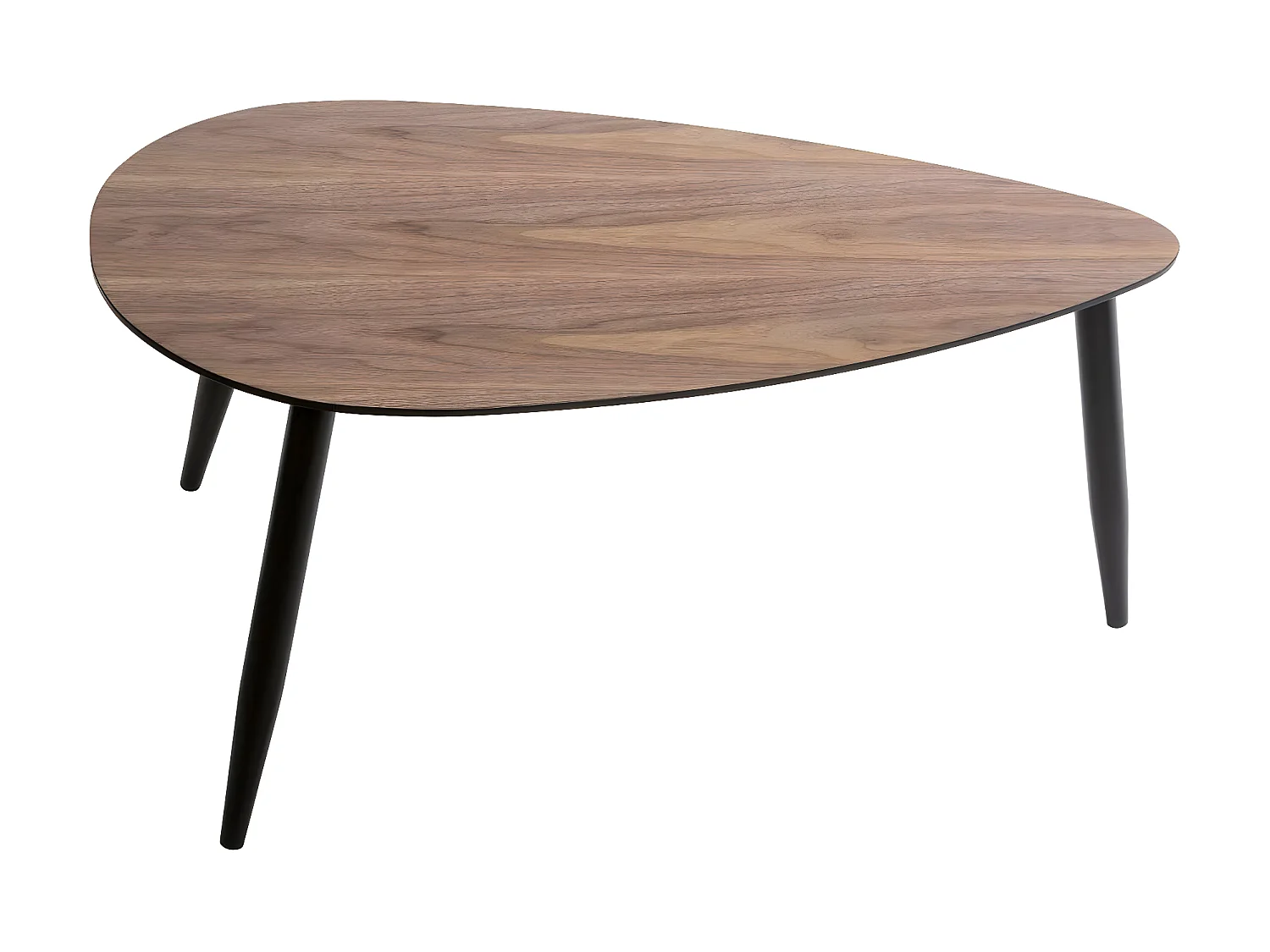 Lot de 2 Tables à café gigognes en Bois foncé