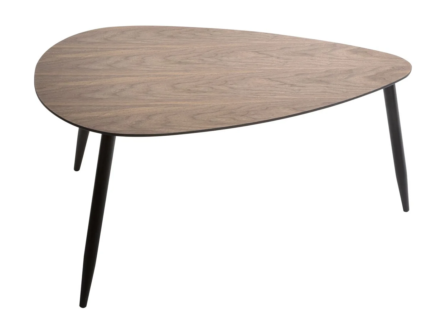 Duo de table basses en MDF effet bois de Noyer - Marron