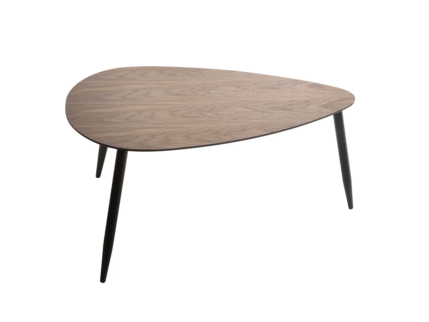 Duo de table basses en MDF effet bois de Noyer - Marron