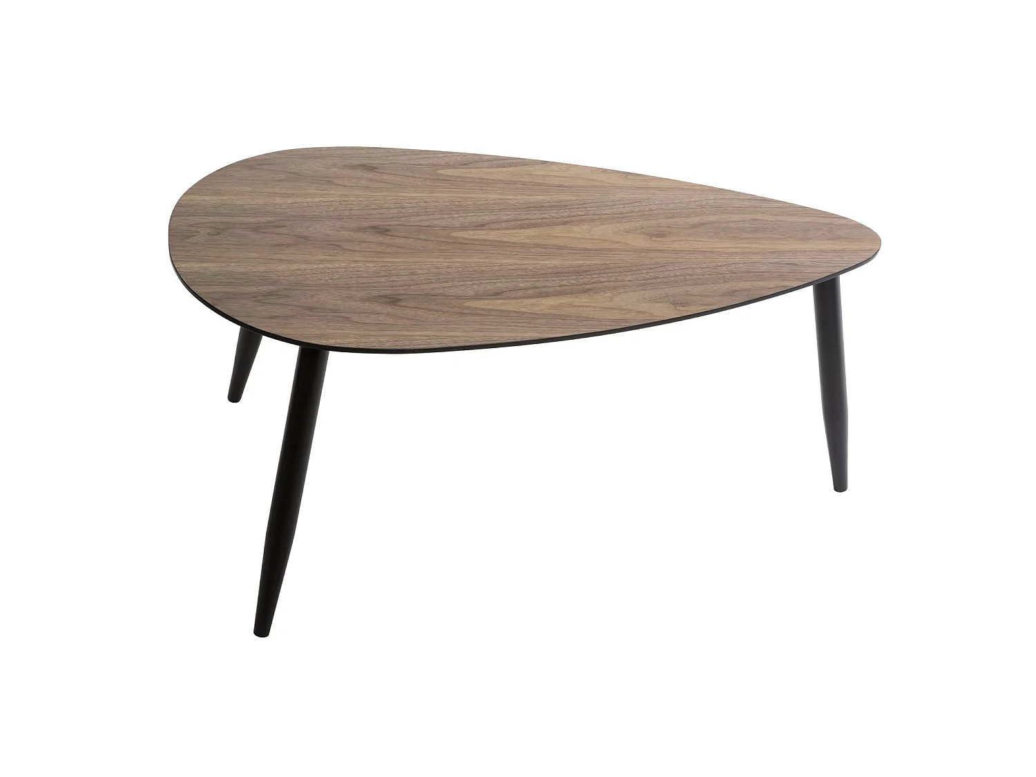 Duo de table basses en MDF effet bois de Noyer - Marron