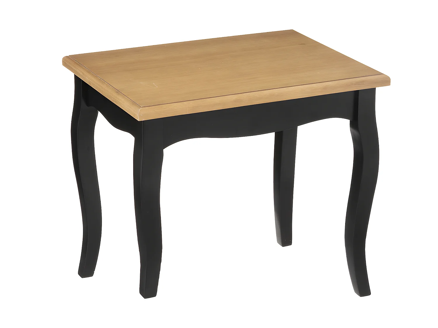 Set de 2 Tables à café en Bois Naturel et Noir