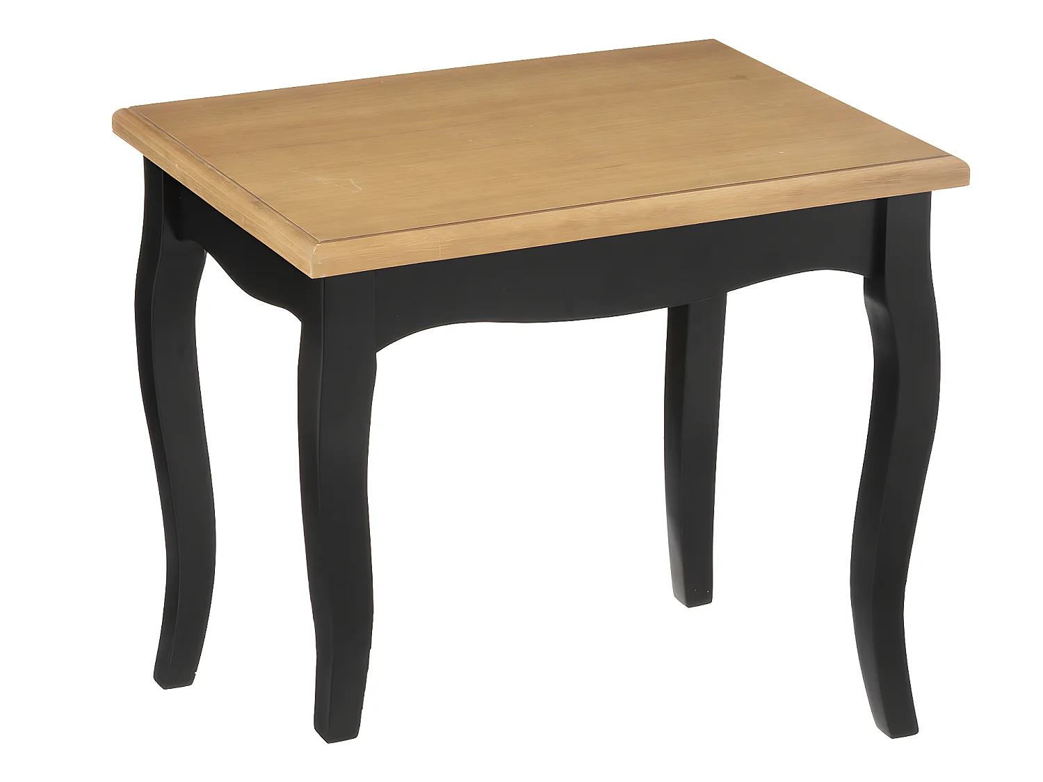 Set de 2 Tables à café en Bois Naturel et Noir