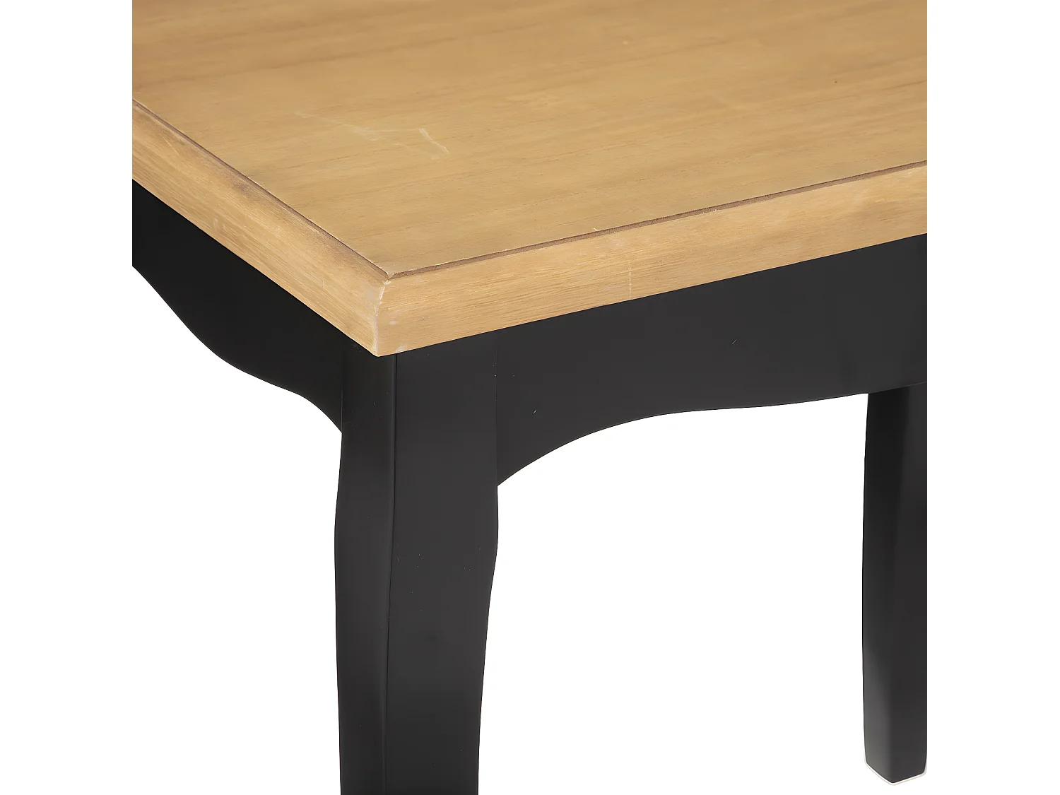Set de 2 Tables à café en Bois Naturel et Noir