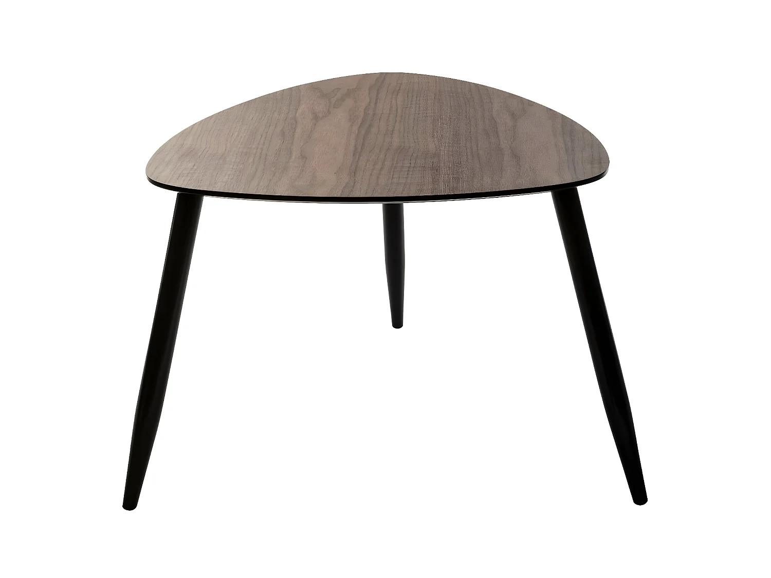 Lot de 2 Tables à café gigognes en Bois foncé