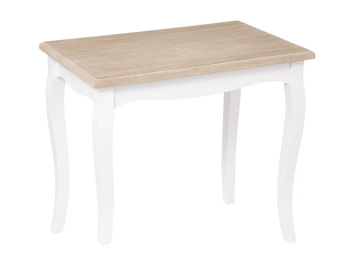 Set de 2 Tables à café en Bois Blanc et Noir