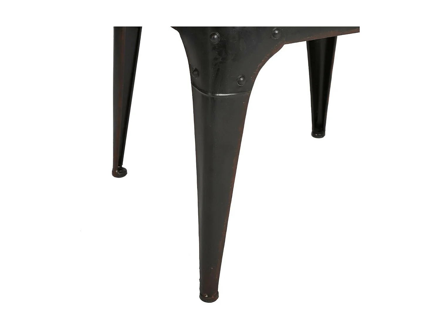 Set de 4 Tables gigognes Bois et en métal Noir effet vieilli